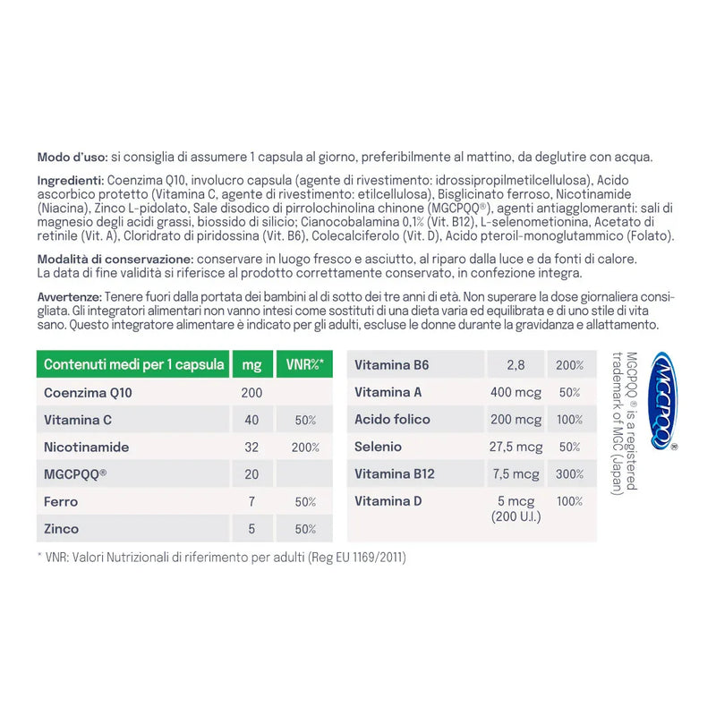 Scheda nutrizionale VitalQ+